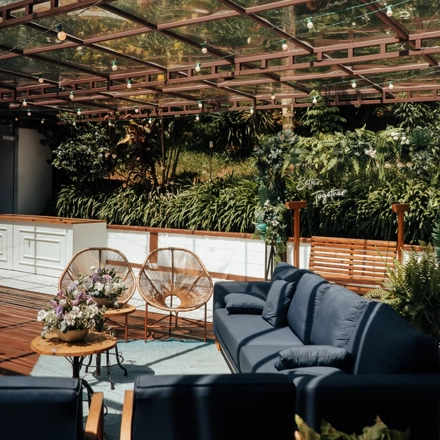 Rooftop decorado Villa Vezzane